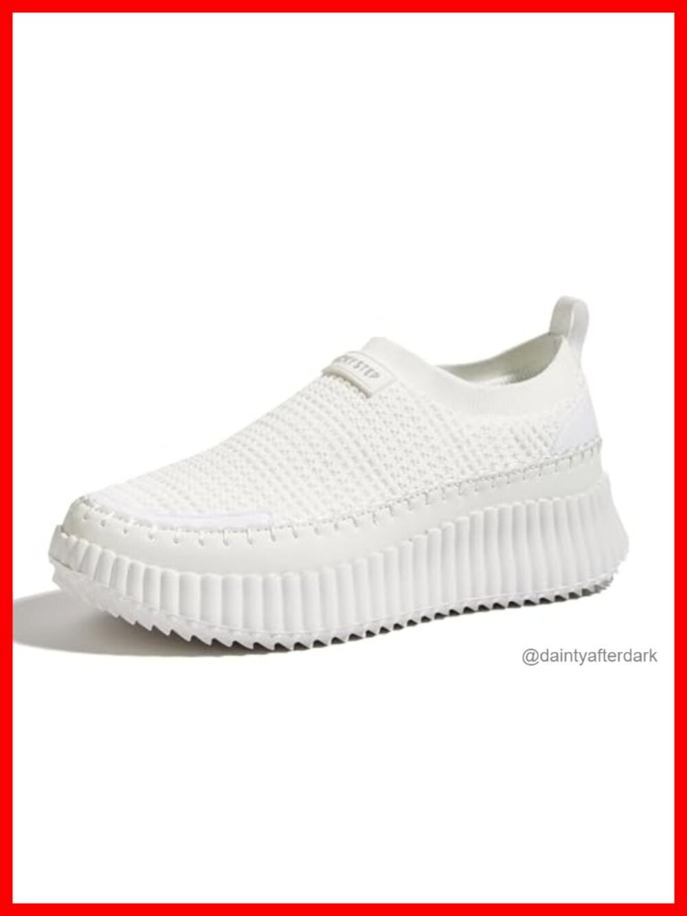 Women's Knit Slip-On Platform Sneakers Chunky Walking Shoes Lightweight
